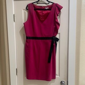 Women’s NY & Co Stretch Magenta Ruffle Dress Size 18
